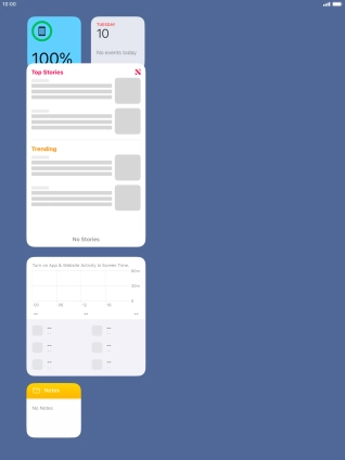Press and hold the required widget until a pop-up menu is displayed.