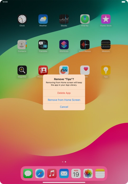 Press Delete App.