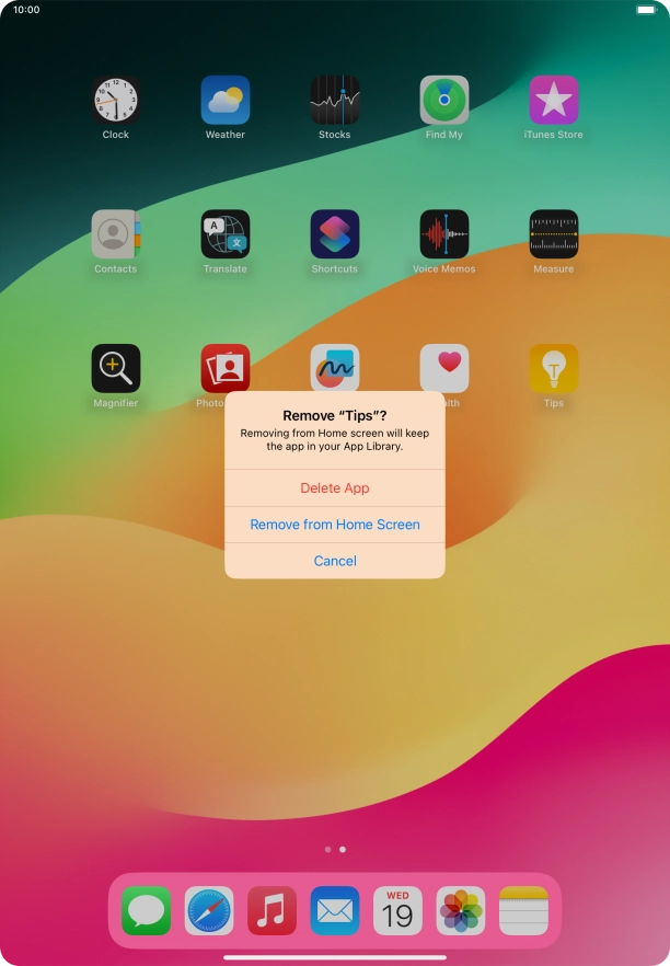 Press Delete App.