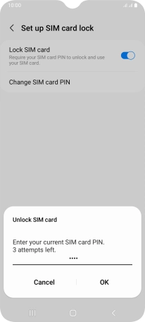 Key in your PIN and press OK.