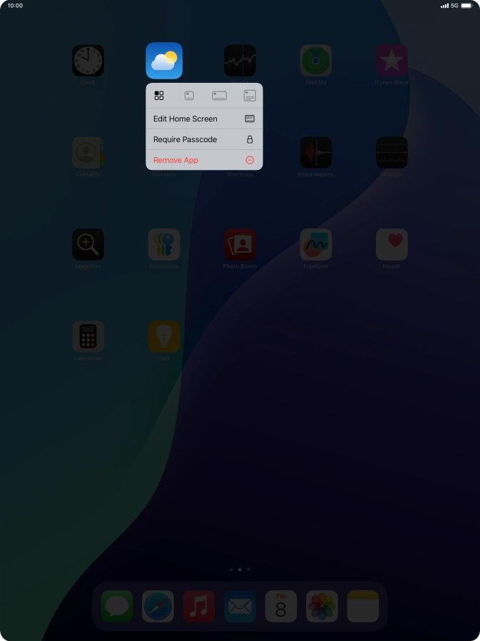 Press Remove App.
