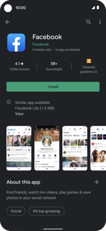 Press Install and follow the instructions on the screen to install the app.
