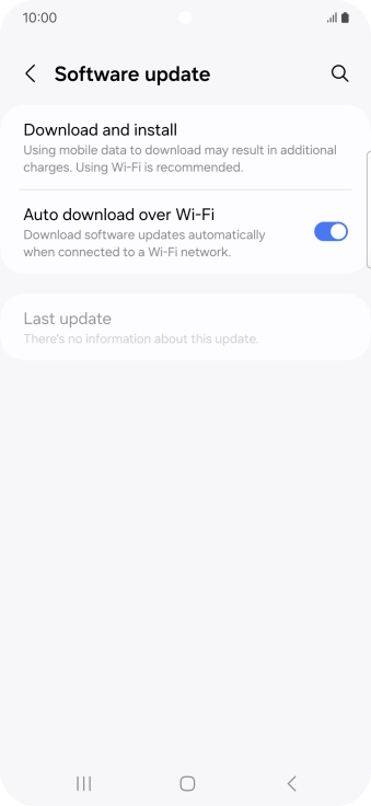 Press Download and install. If a new software version is available, it's displayed. Follow the instructions on the screen to update the phone software.