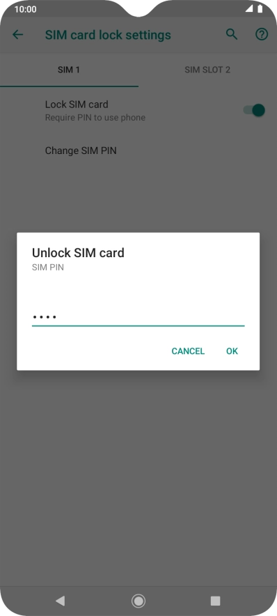 Key in your PIN and press OK.