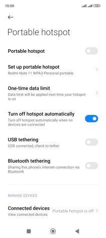 Press the indicator next to 