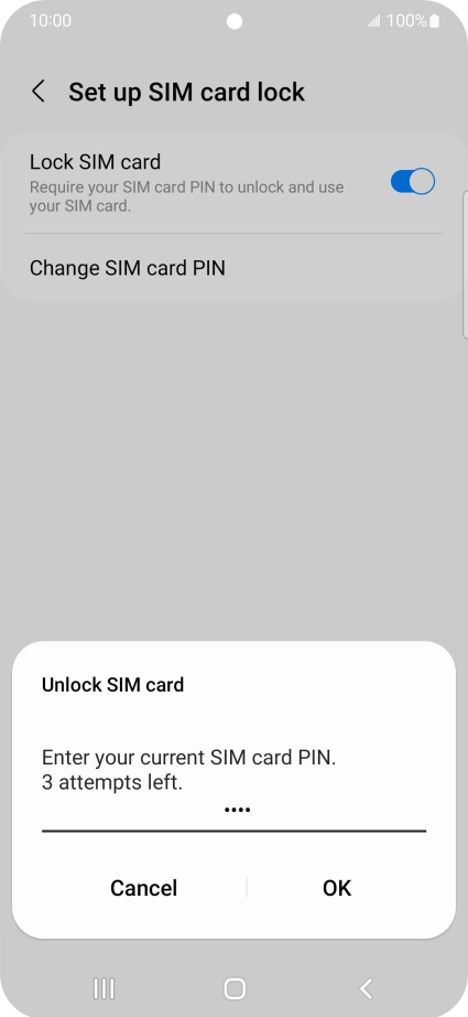 Key in your PIN and press OK.