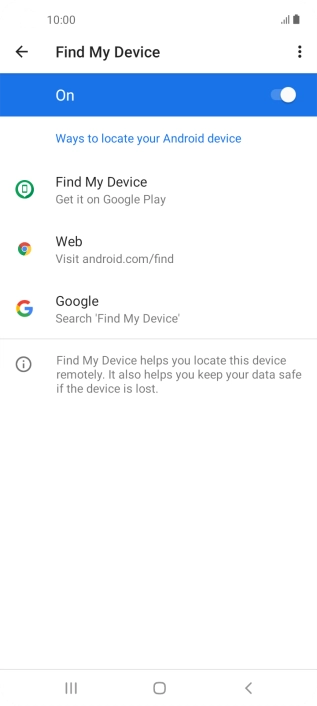 Press the Home key to return to the home screen.