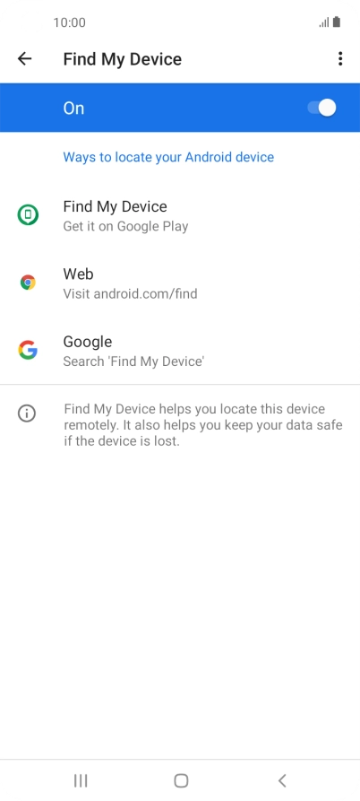 Press the Home key to return to the home screen.
