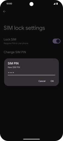 Key in a new four-digit PIN and press OK.