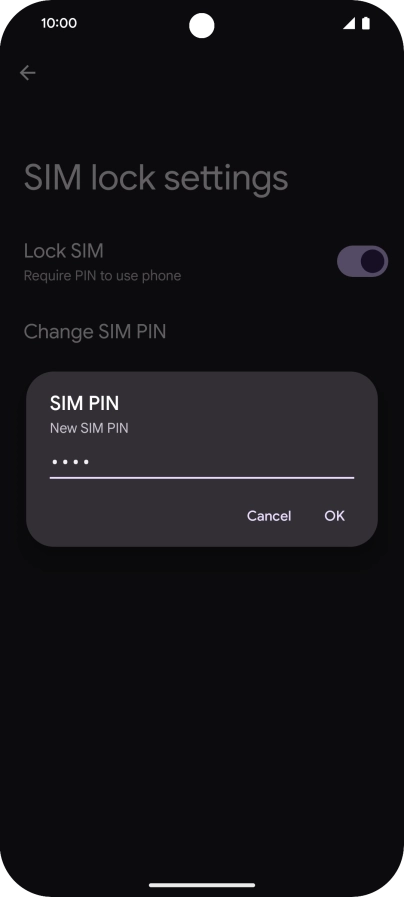 Key in a new four-digit PIN and press OK.