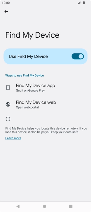 Press the Home key to return to the home screen.