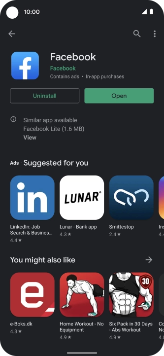 Slide your finger upwards starting from the bottom of the screen to return to the home screen.