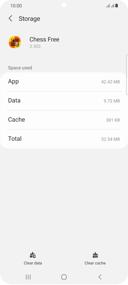 Press Clear cache.