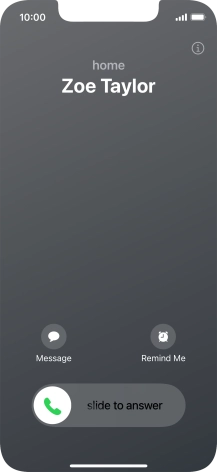 Press and drag the accept call icon right.