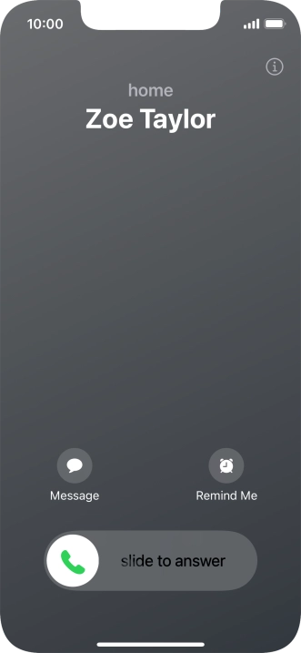Press and drag the accept call icon right.