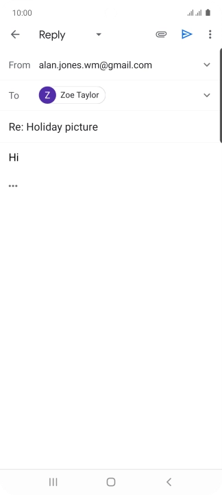 Press the send icon.