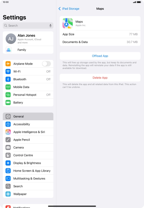 Press Offload App.