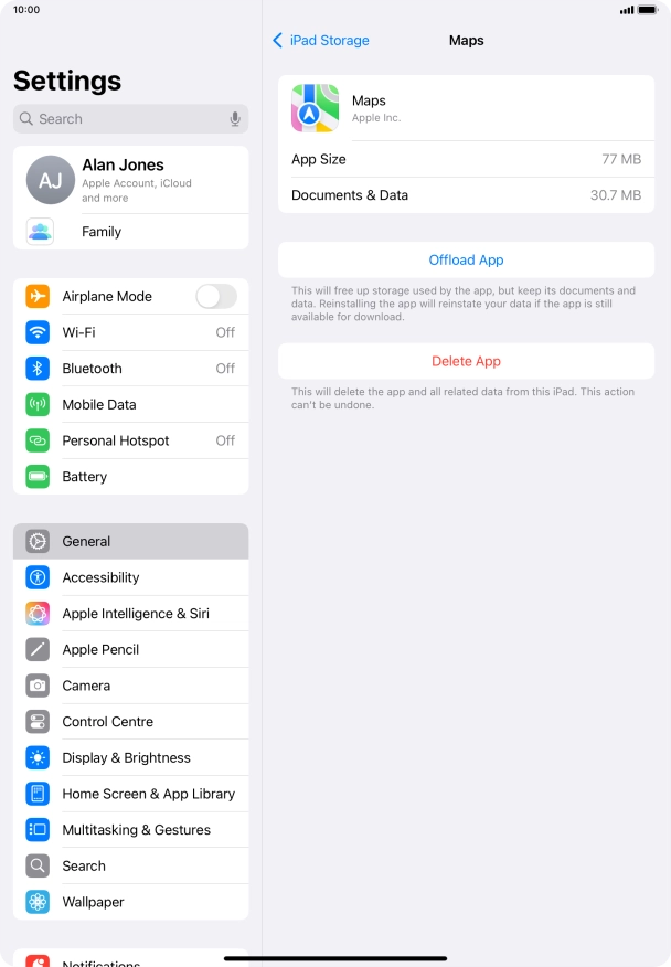 Press Offload App.