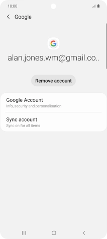 Press Sync account.