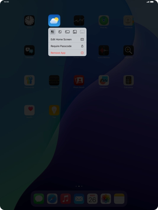 Press Remove App.