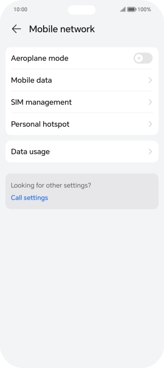 Press Data usage.
