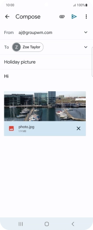 Press the send icon.