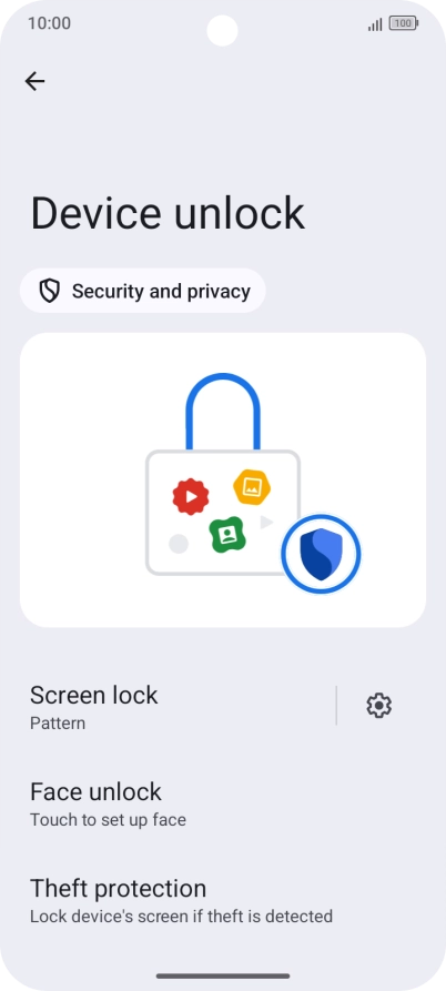 Press Screen lock and key in the current phone lock code.
