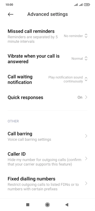 Press Fixed dialling numbers.