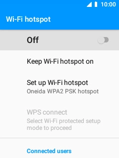Select Set up Wi-Fi hotspot.