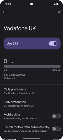 Press the indicator to turn use of the price plan on or off.