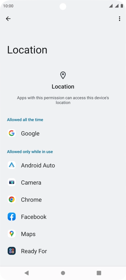 Press the required app.