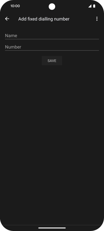 Press Name and key in the required name.