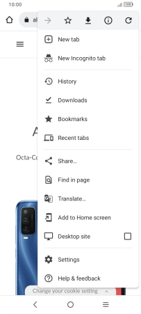 Press Settings.