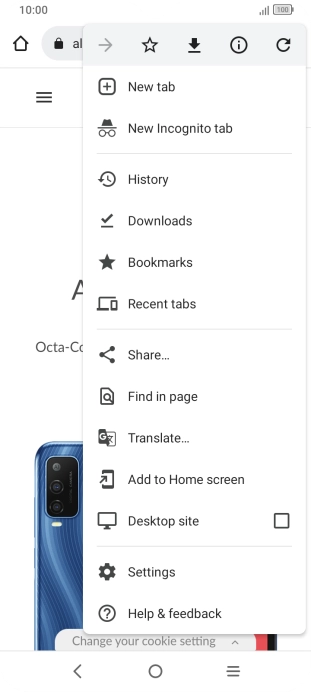 Press Settings.