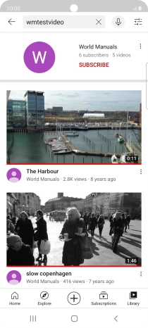 Press the required video clip.