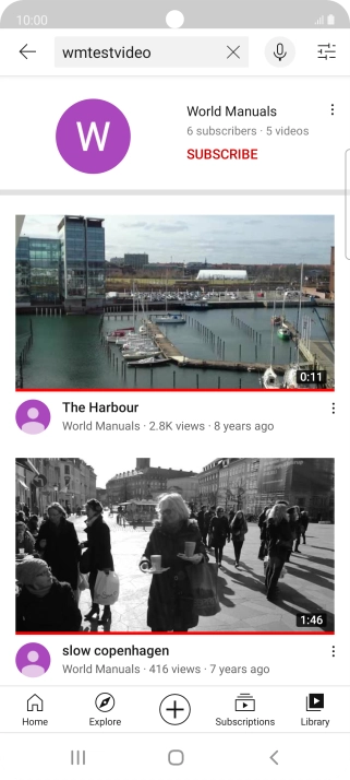 Press the required video clip.