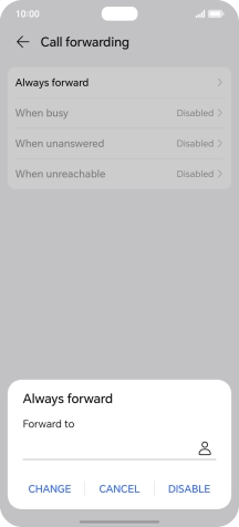 Press DISABLE.