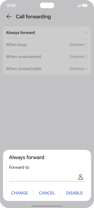 Press DISABLE.