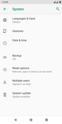 Press System update. If a new software version is available, it's displayed. Follow the instructions on the screen to update the phone software.