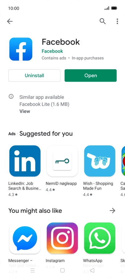 Press the Home key to return to the home screen.