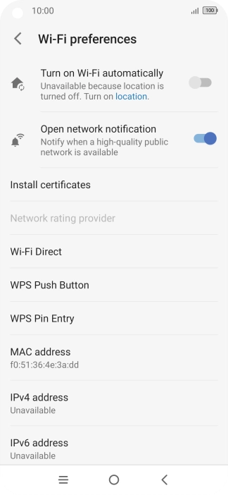 Press the indicator next to 