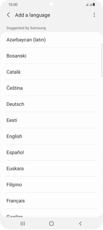 Press the required language.