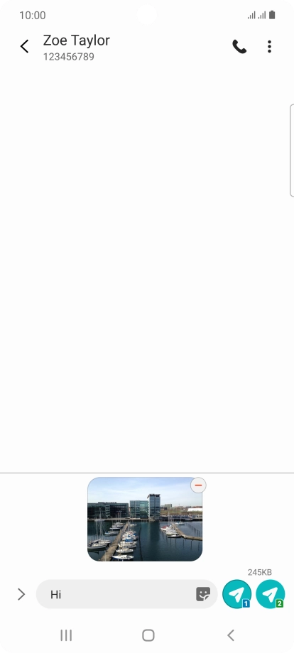 Press the send icon.