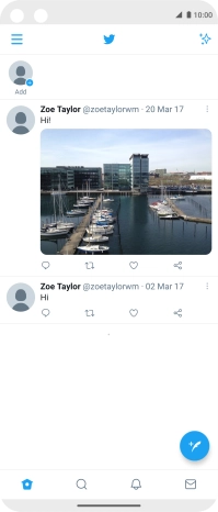 Press the new tweet icon.
