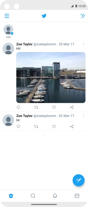 Press the new tweet icon.