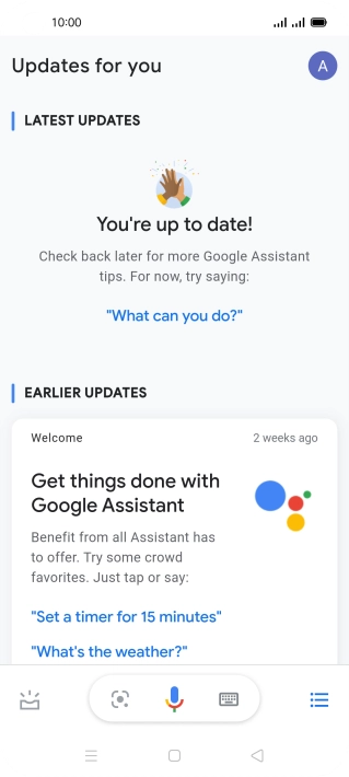 Press the profile icon.