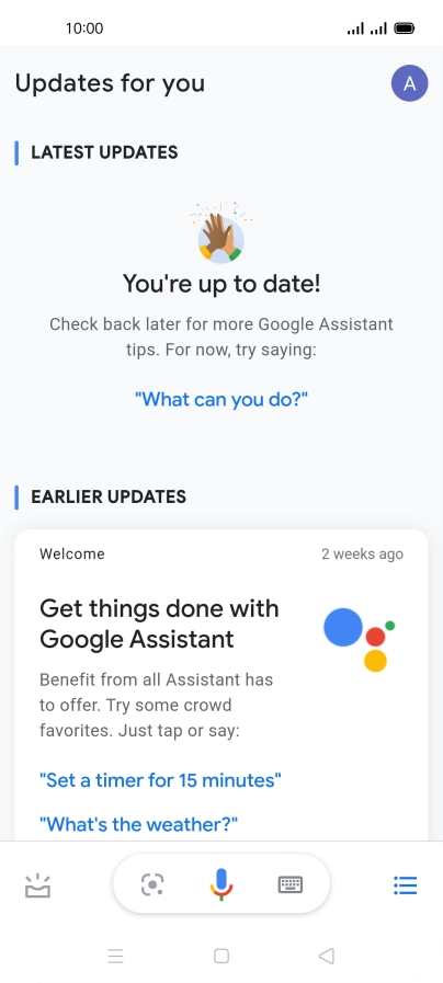 Press the profile icon.