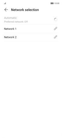 Press the required network.
