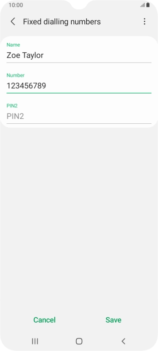 Press PIN2 and key in your PIN2. The default PIN2 is 1111.