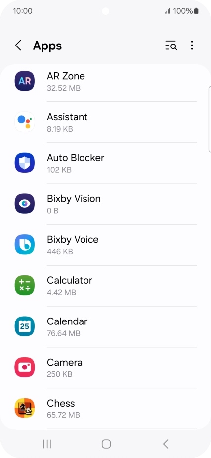 Press the required app.